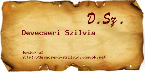 Devecseri Szilvia névjegykártya