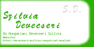 szilvia devecseri business card